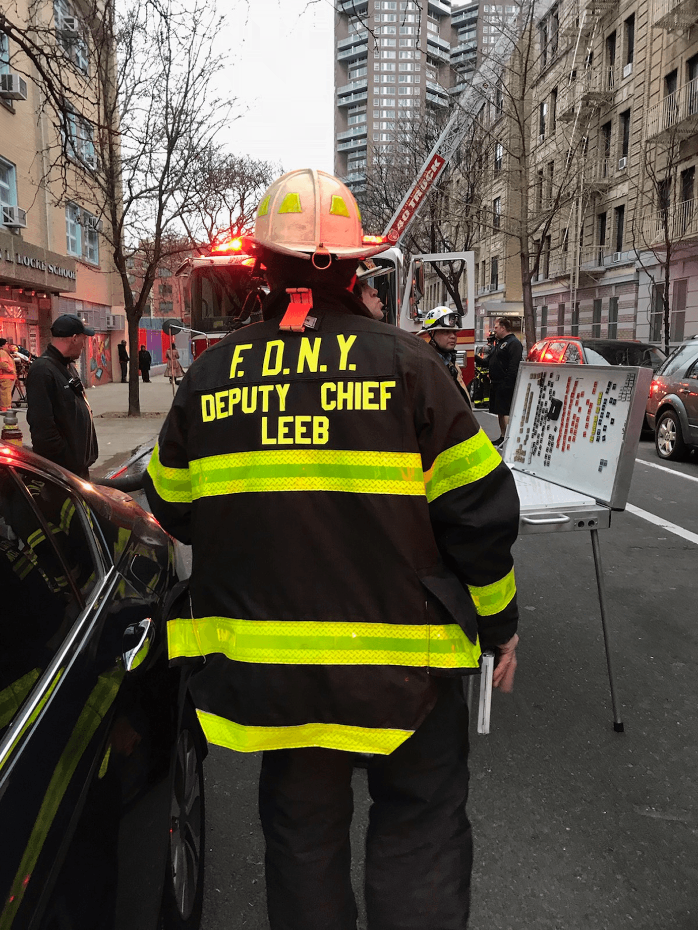 Leeb operates the command post in manhattan, 2019
